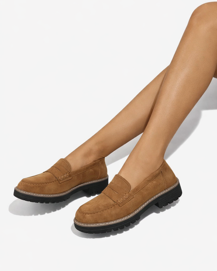 Sorvienne | Women’s Suede Platform Loafers