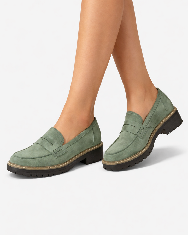Sorvienne | Women’s Suede Platform Loafers