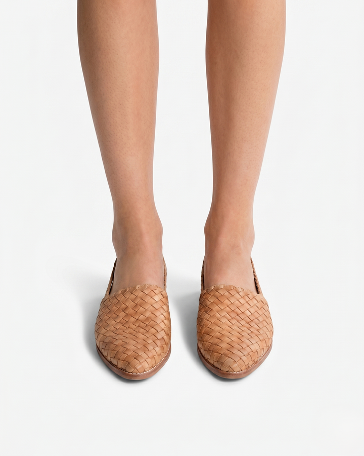 Sorvienne | Women’s Woven Leather Slingback Shoes