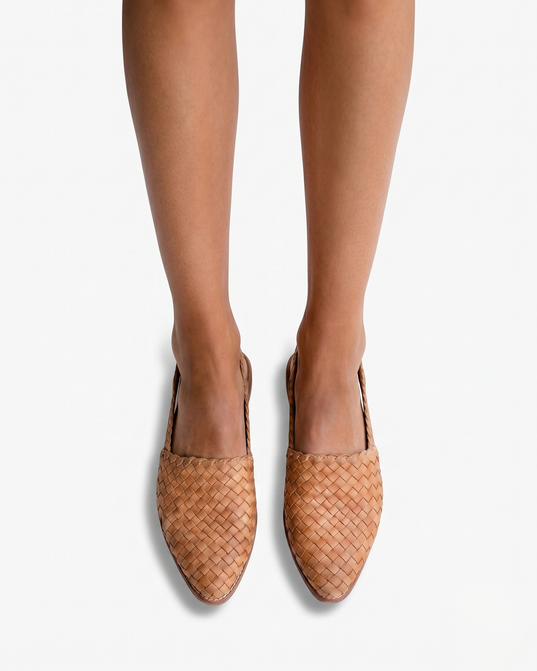 Sorvienne | Women’s Woven Leather Slingback Shoes