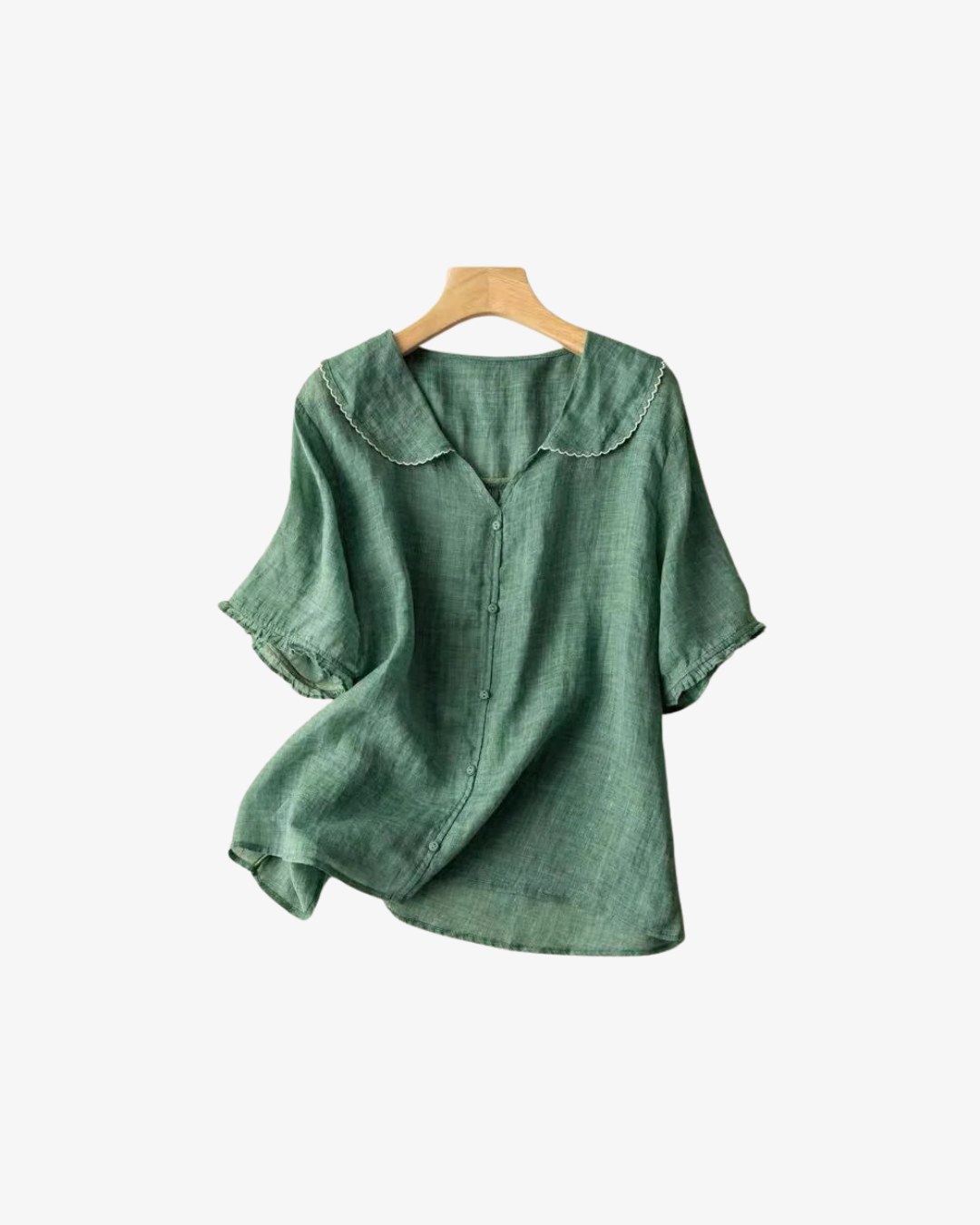 Sorvienne | Women’s Linen Peter Pan Collar Blouse