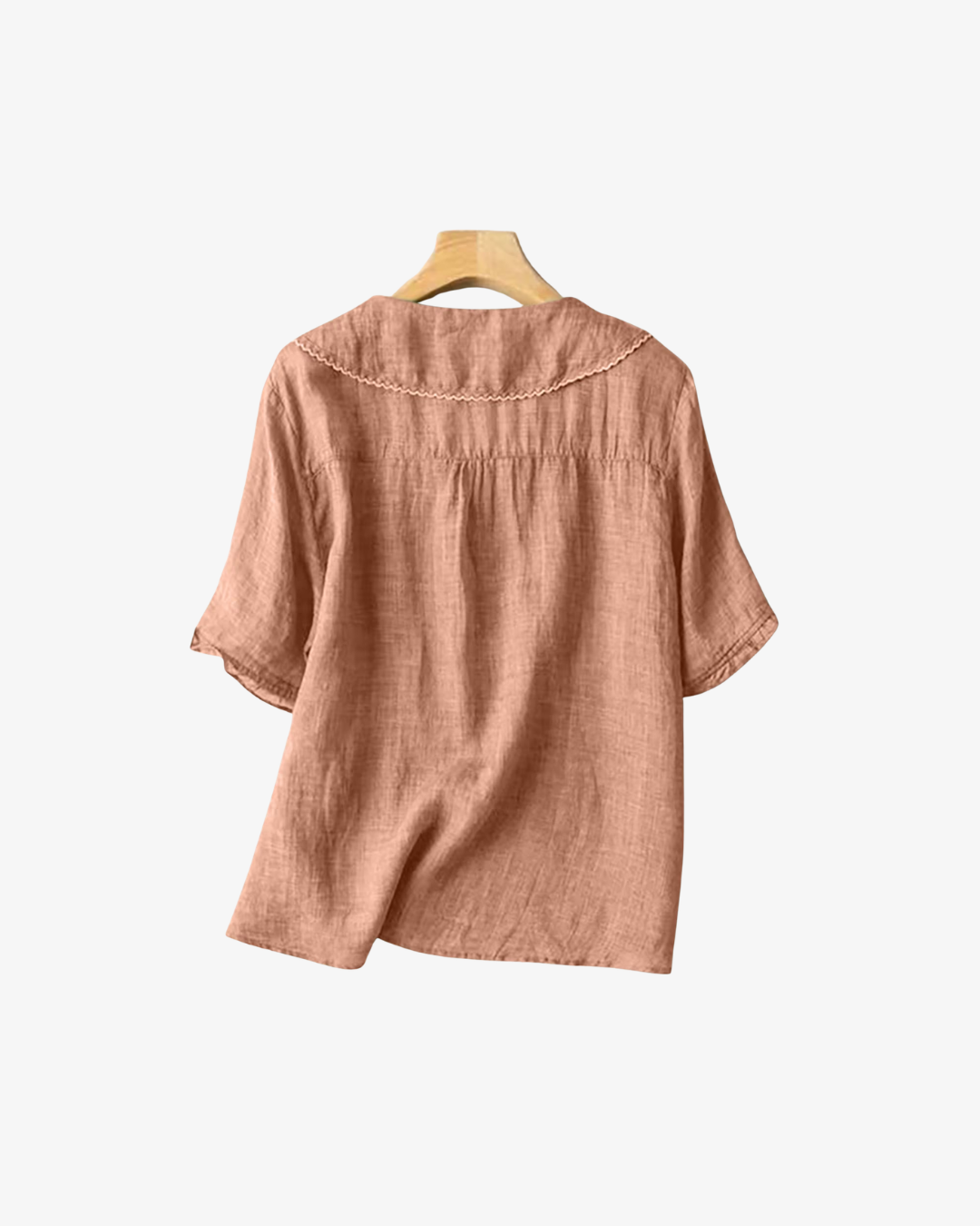 Sorvienne | Women’s Linen Peter Pan Collar Blouse
