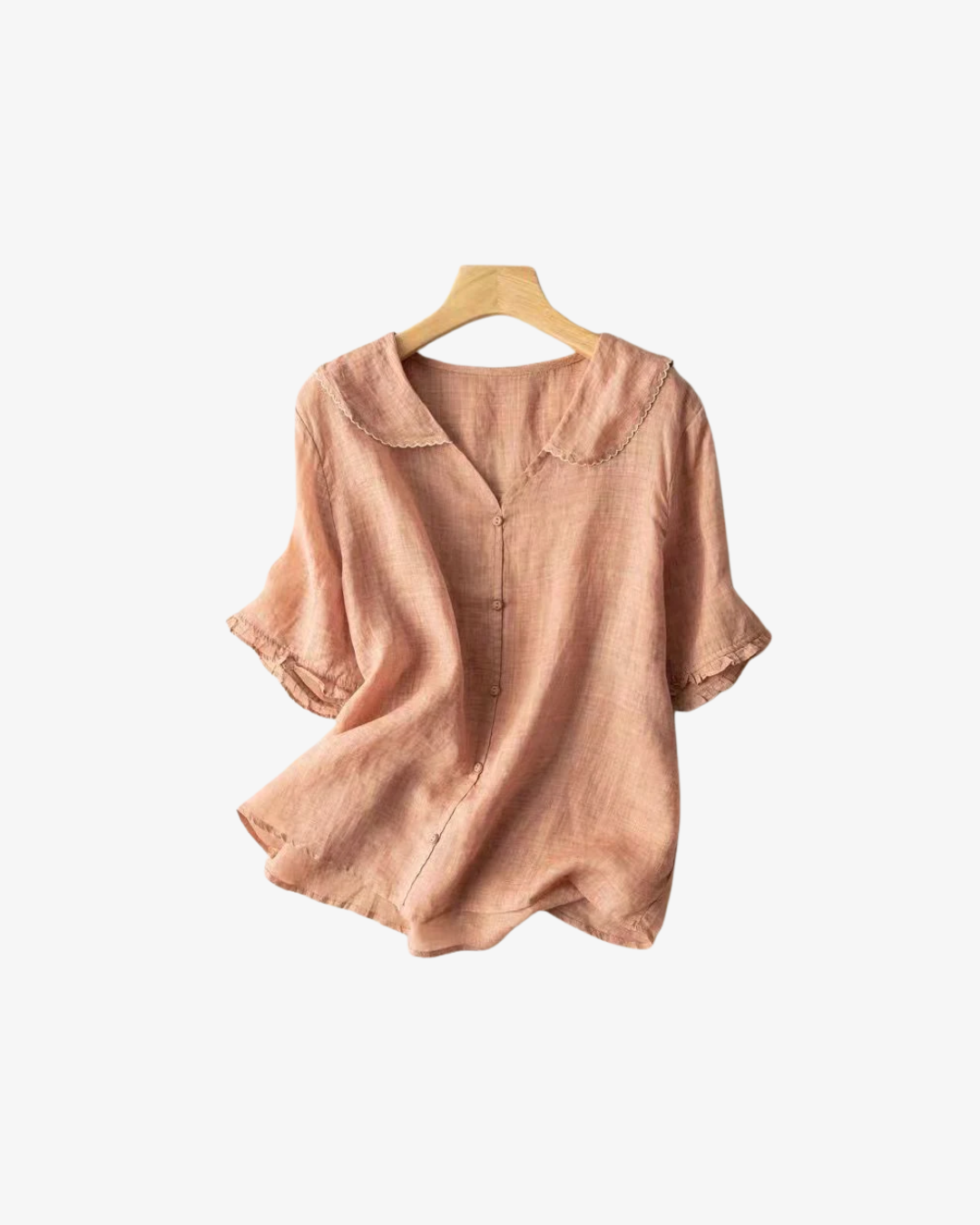 Sorvienne | Women’s Linen Peter Pan Collar Blouse