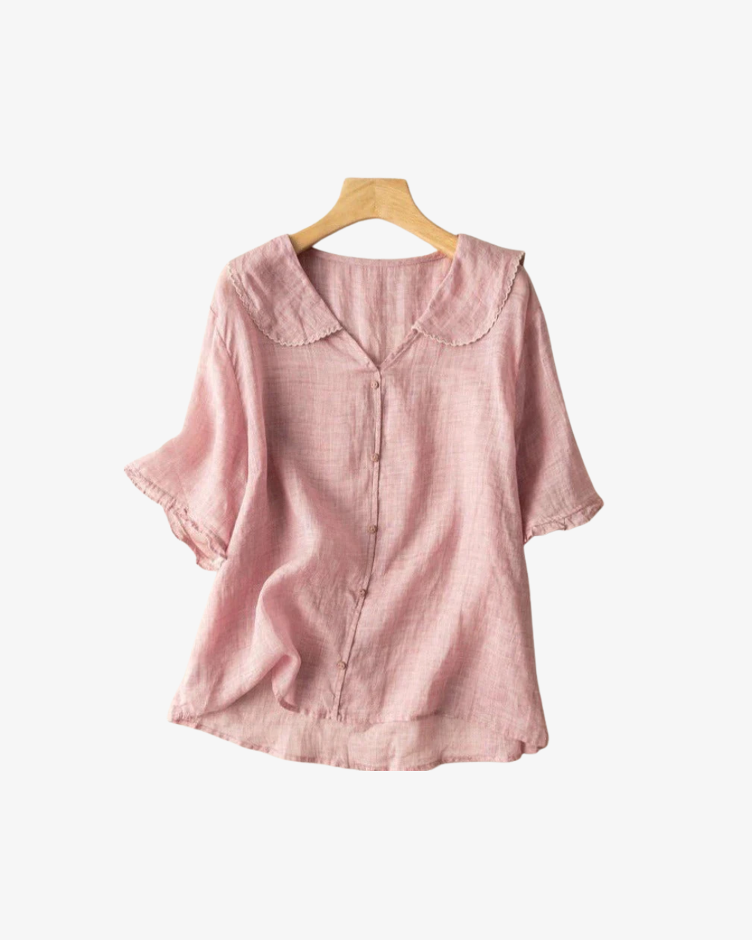 Sorvienne | Women’s Linen Peter Pan Collar Blouse