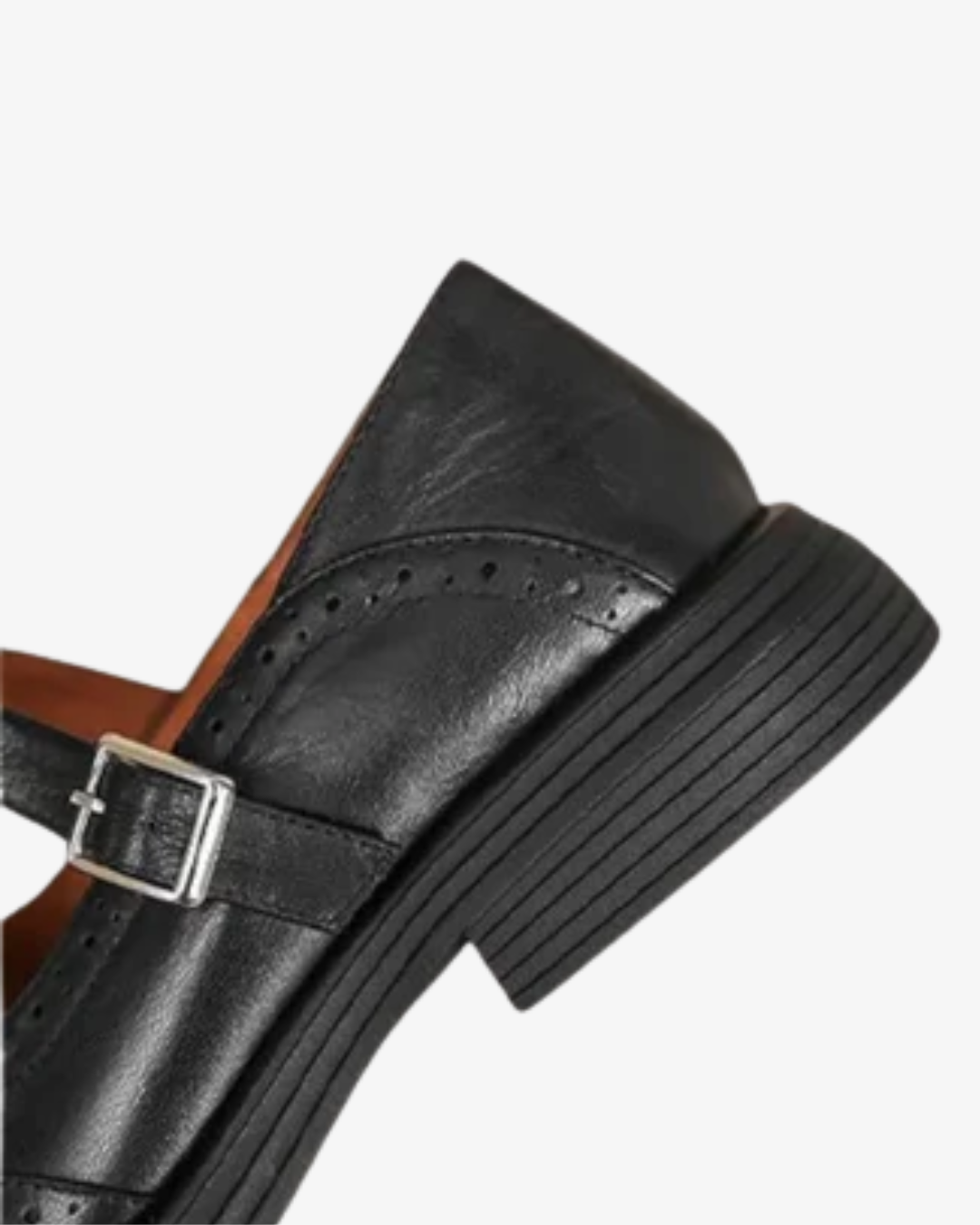 Sorvienne | Women’s Leather Brogue Mary Jane Shoes