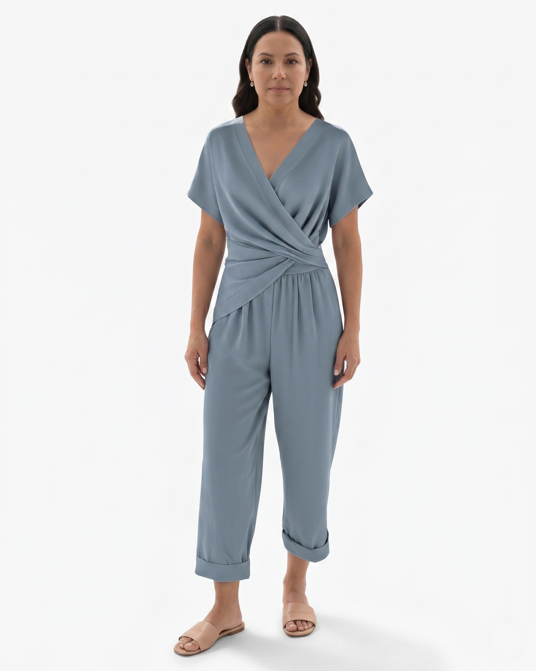 Sorvienne | Women’s Draped Wrap Two-Piece Set