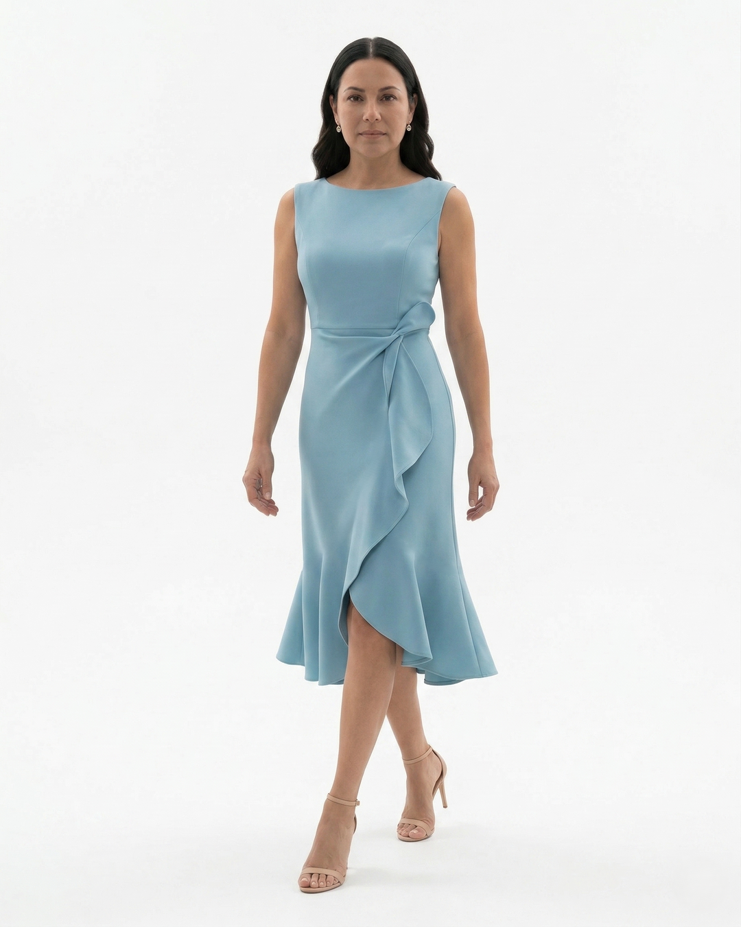 Sorvienne | Women’s Sculpted Waist Flared Midi Dress