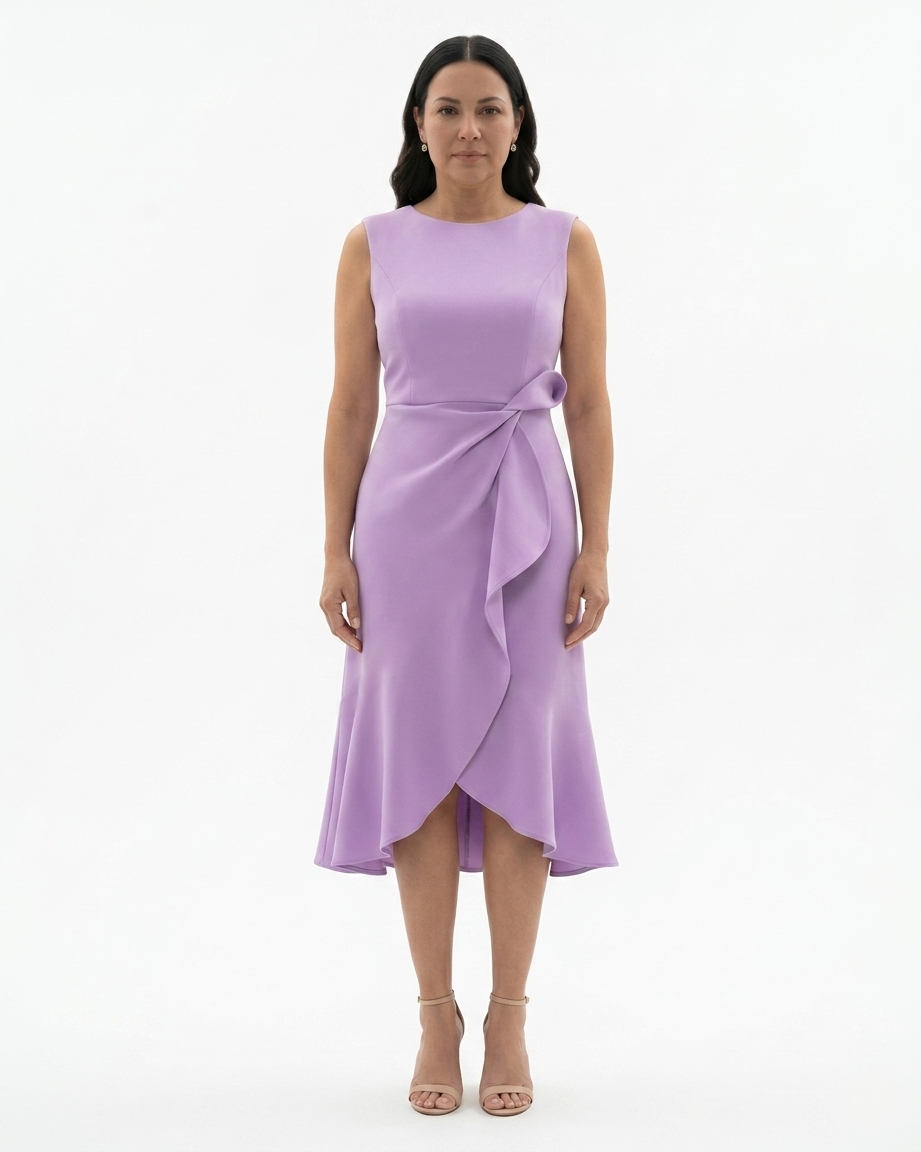 Sorvienne | Women’s Sculpted Waist Flared Midi Dress