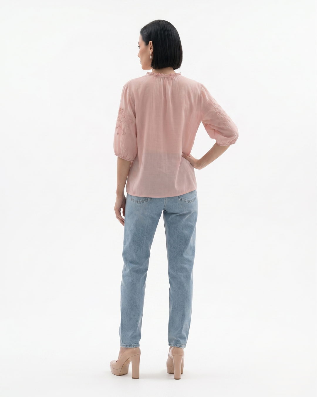 Sorvienne | Women’s Textured Cotton Blouse