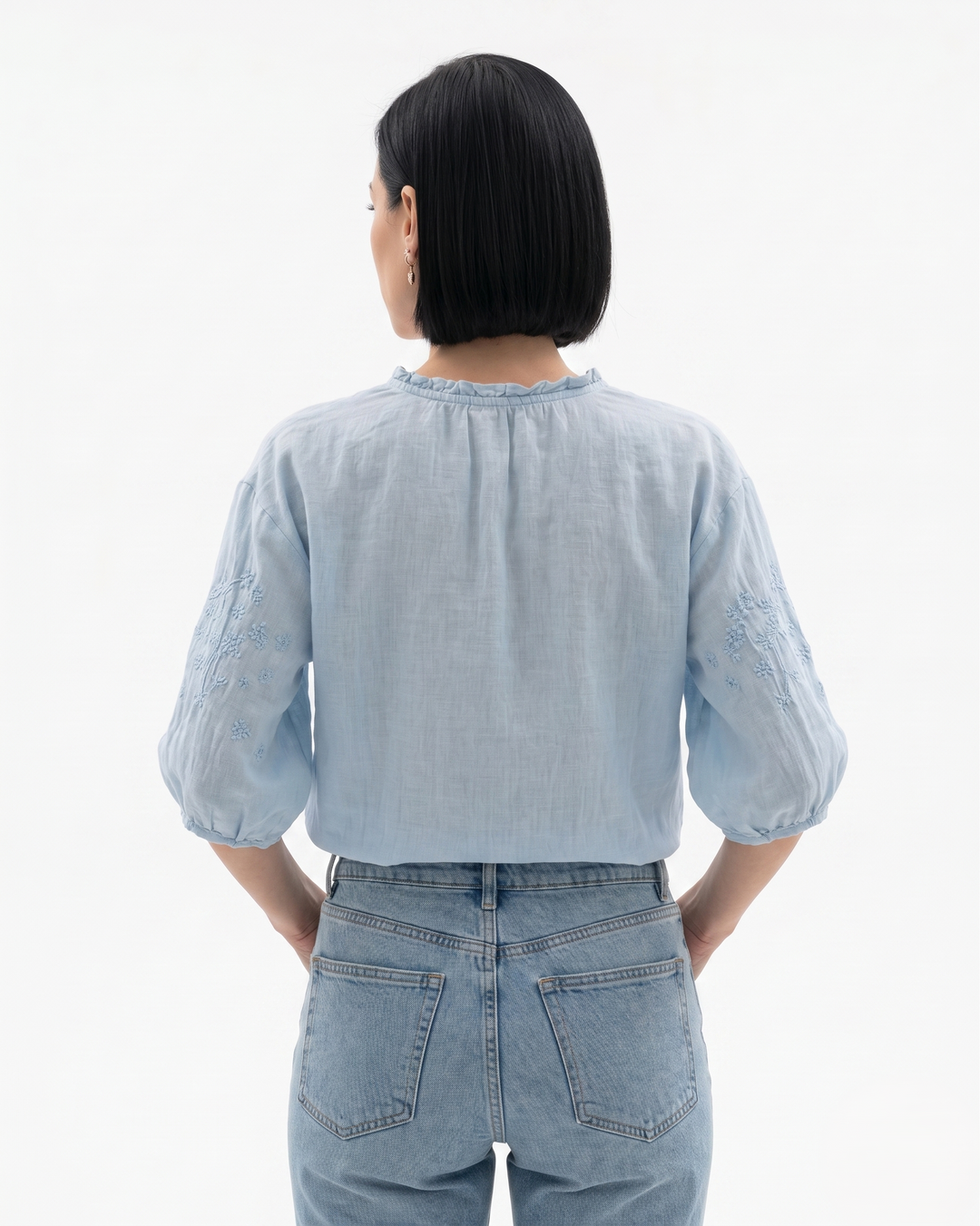 Sorvienne | Women’s Textured Cotton Blouse