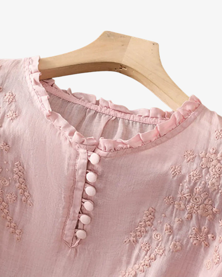 Sorvienne | Women’s Textured Cotton Blouse