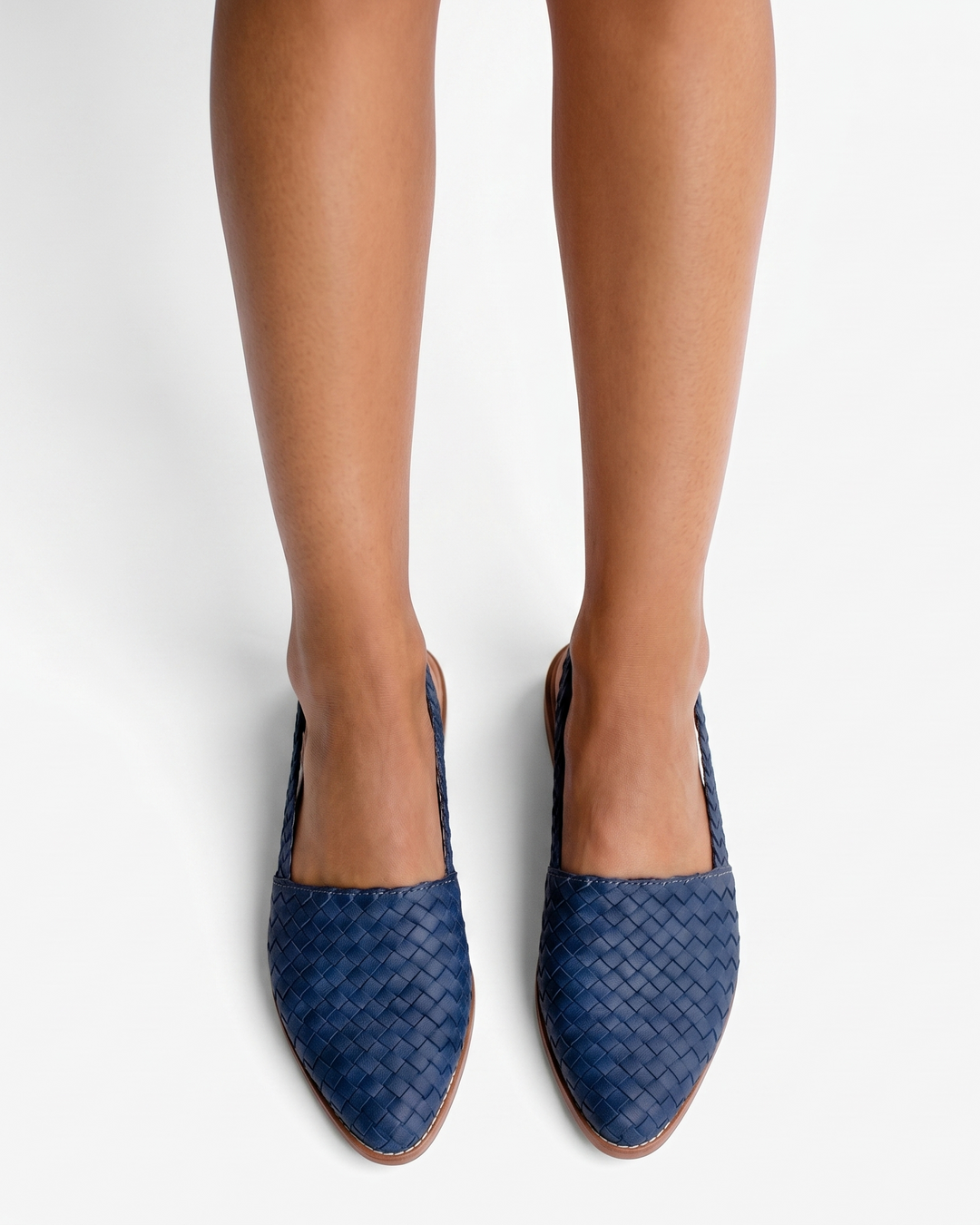 Sorvienne | Women’s Woven Leather Slingback Shoes