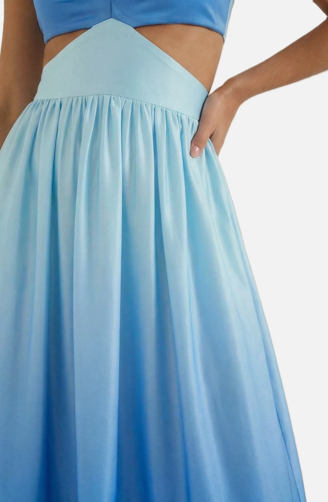 Summer Maxi Dress Ombre Cut-Out Backless Tiered - Siopie